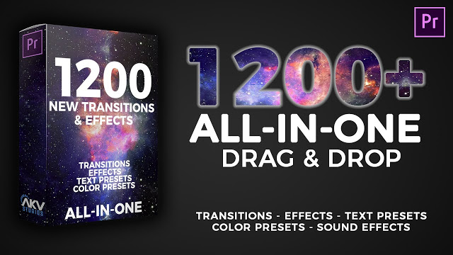 200+ Transitions & Effects